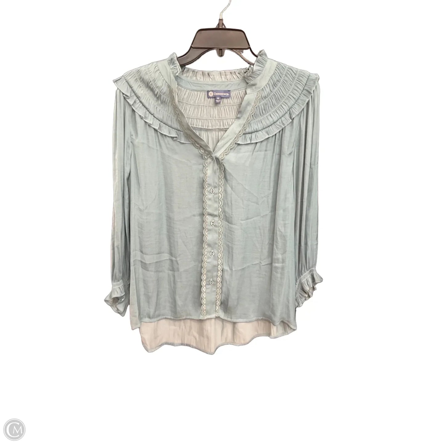 Blouse Long Sleeve By Democracy In Blue, Size: M