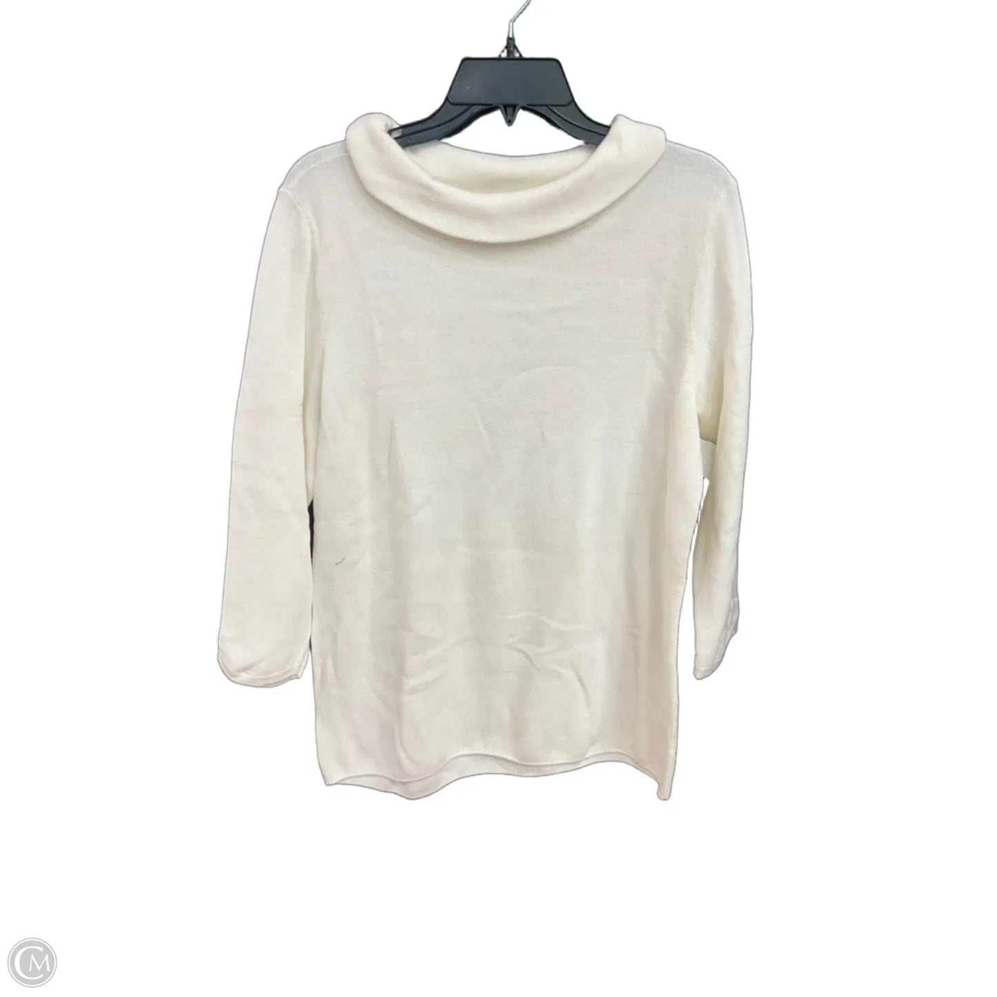 Top Long Sleeve By Talbots In Cream, Size: L