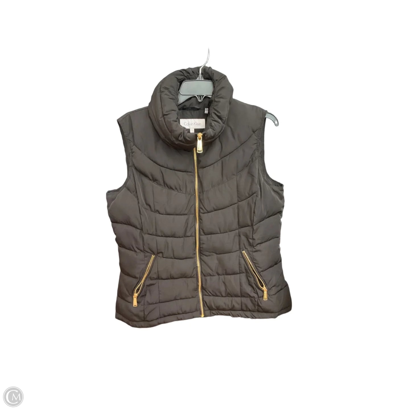 Vest Puffer & Quilted By Calvin Klein In Black, Size: L