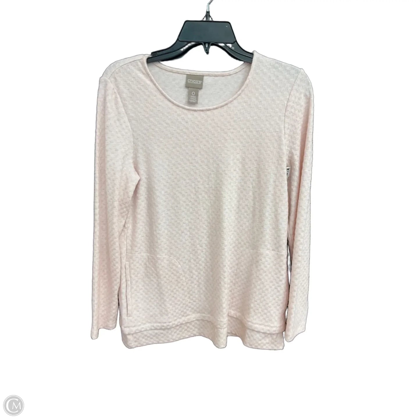 Top Long Sleeve By Chicos In Pink, Size: M