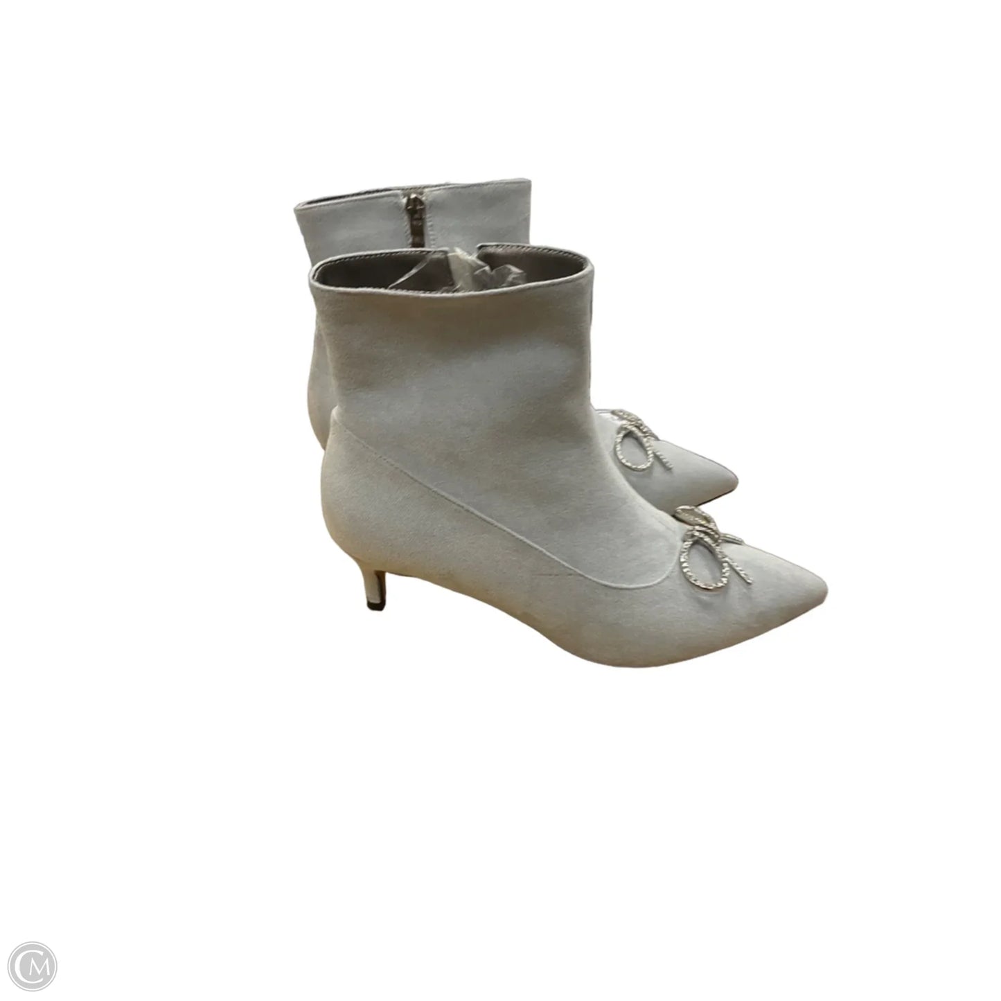 Boots Ankle Heels By Clothes Mentor In Grey, Size: 9