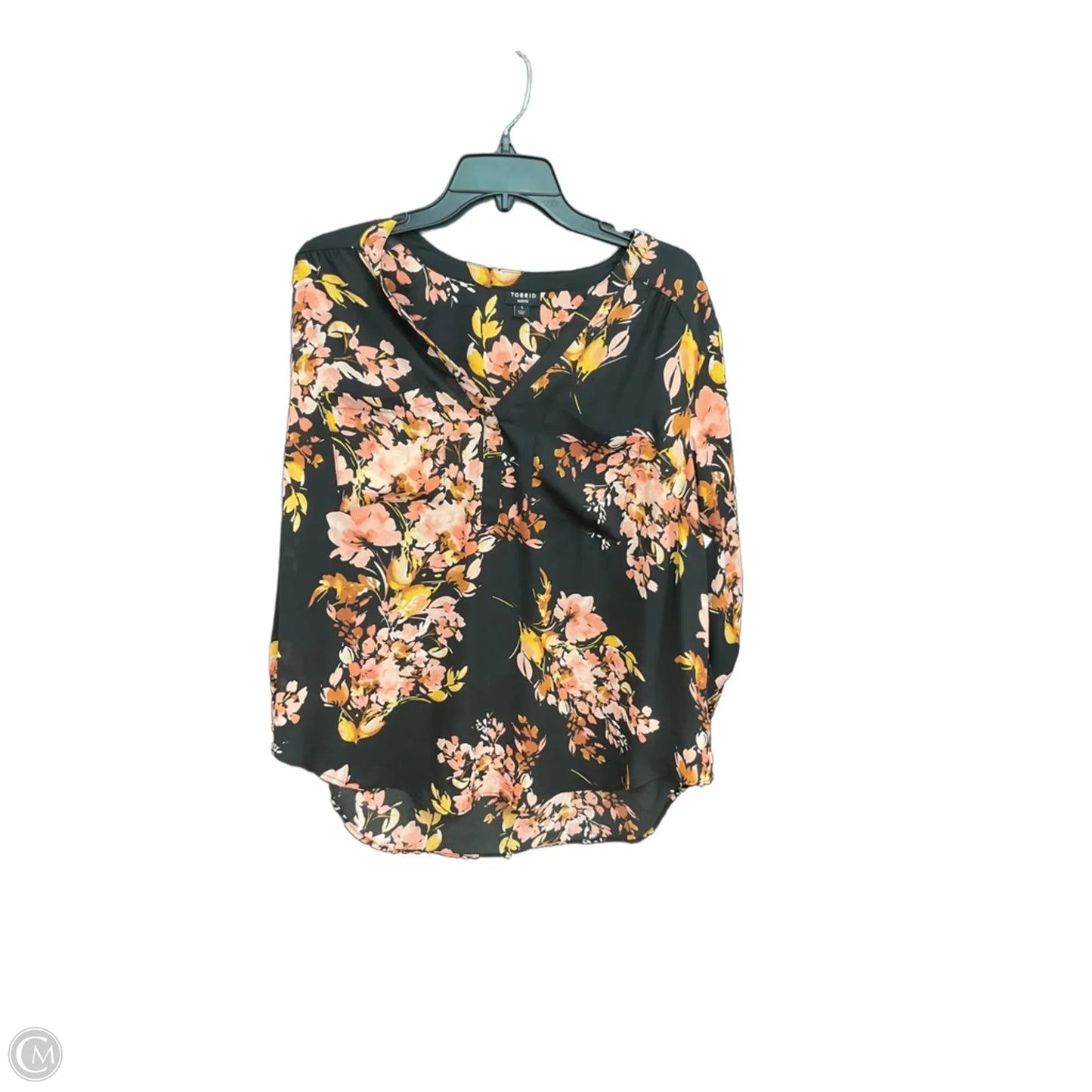 Top 3/4 Sleeve By Torrid In Black, Size: 1x