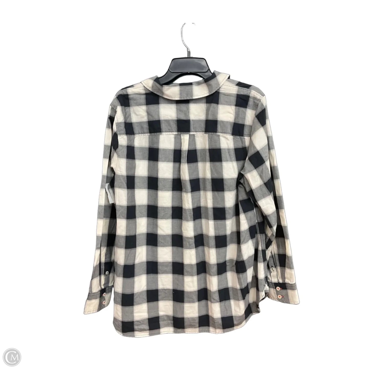 Blouse Long Sleeve By Talbots In Plaid Pattern, Size: 1x