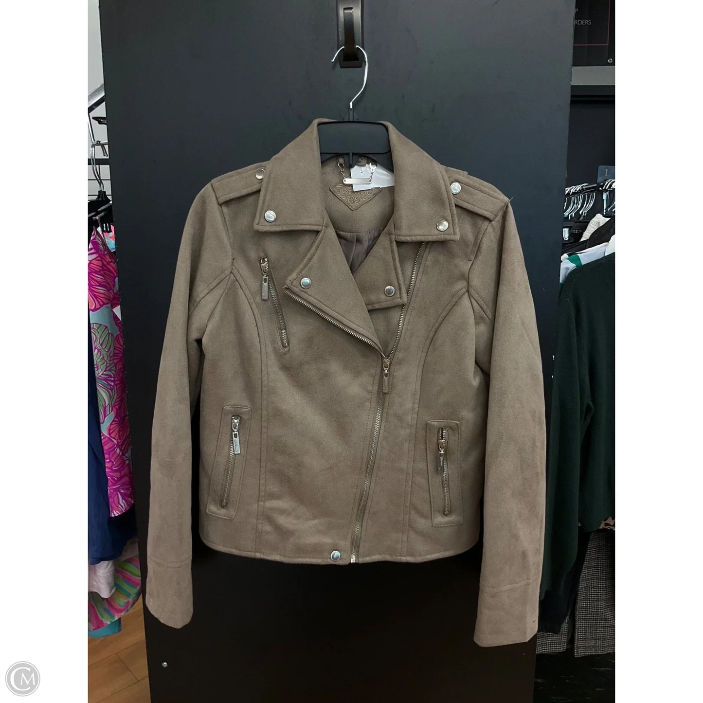 Jacket Faux Fur & Sherpa By Jou Jou In Tan, Size: M