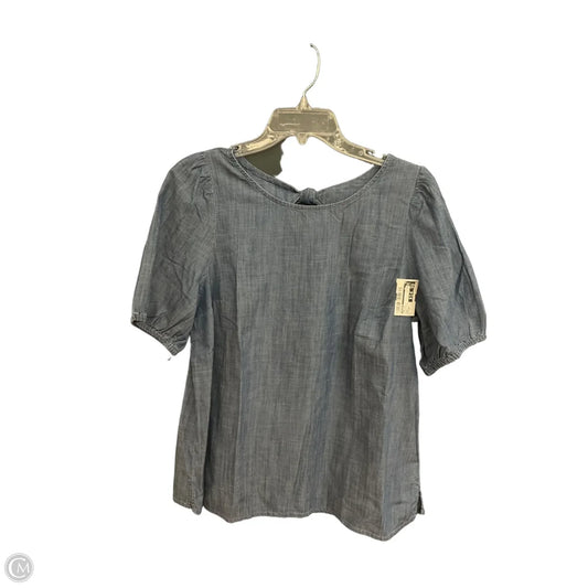 Top Short Sleeve By Talbots In Blue Denim, Size: Lp