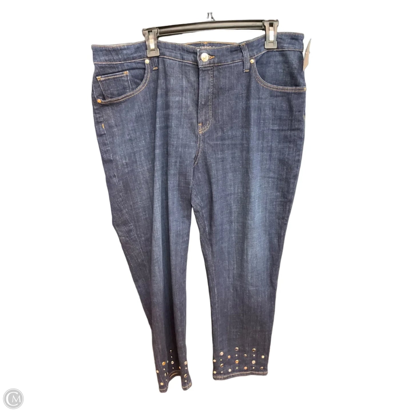 Jeans Straight By Chicos In Blue Denim, Size: 16