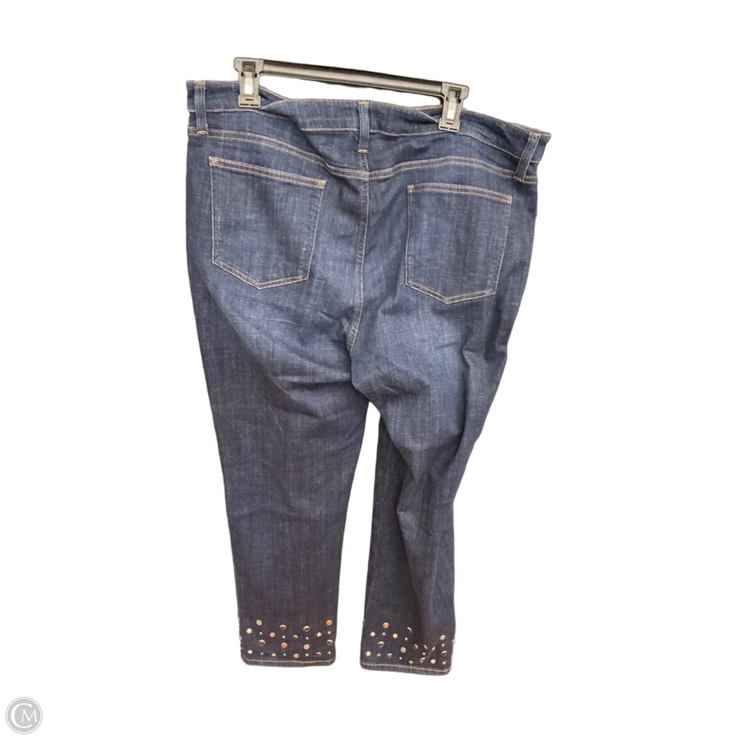 Jeans Straight By Chicos In Blue Denim, Size: 16