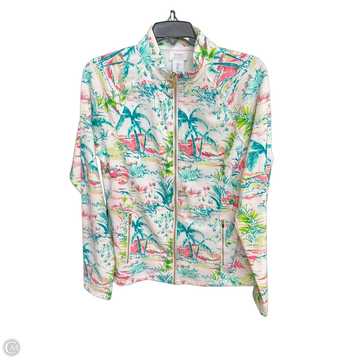Athletic Jacket By Sigrid Olsen In White, Size: L