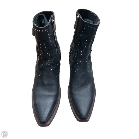 Boots Ankle Heels By Freebird In Black, Size: 9