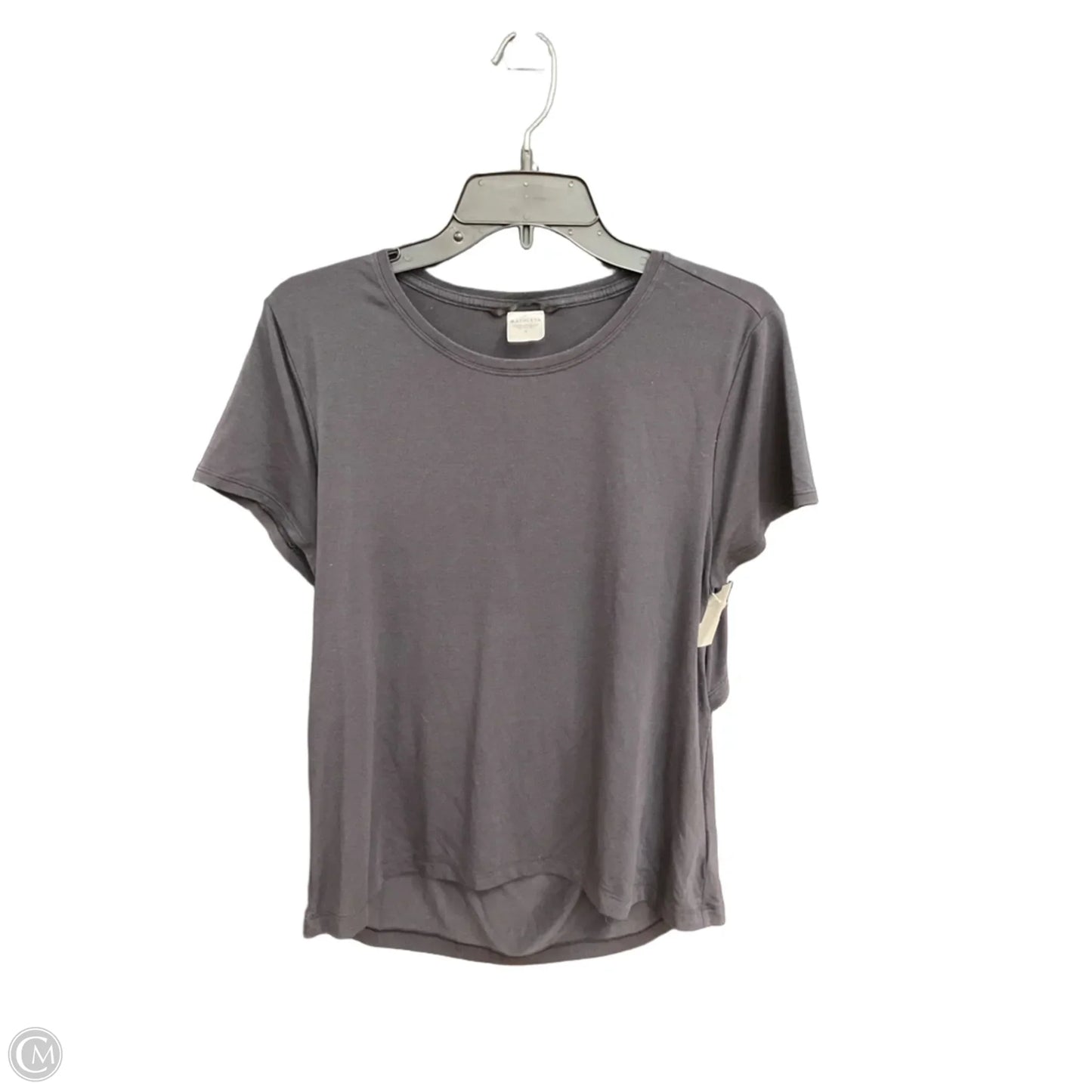 Athletic Top Short Sleeve By Athleta In Grey, Size: M