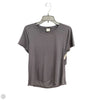 Athletic Top Short Sleeve By Athleta In Grey, Size: M