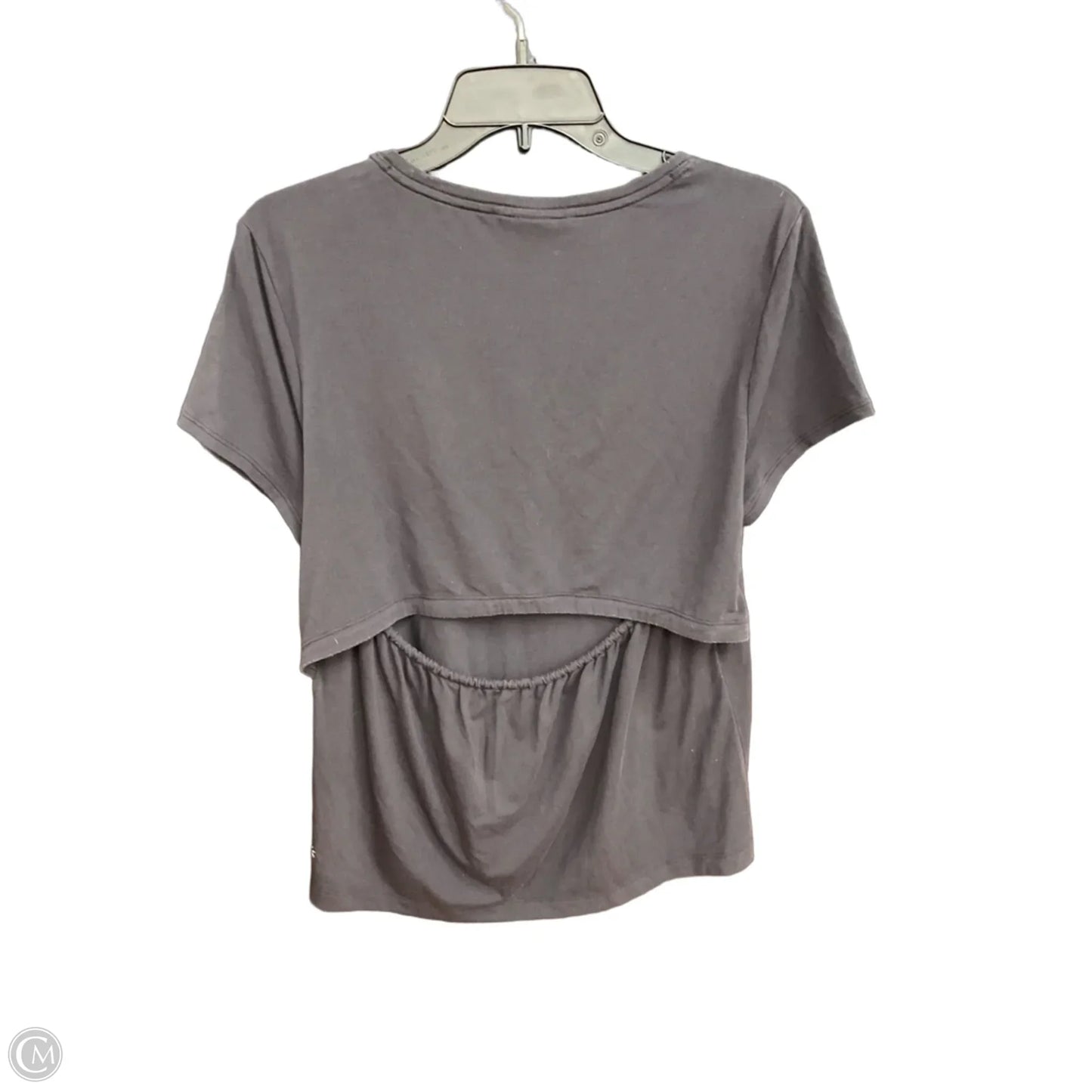 Athletic Top Short Sleeve By Athleta In Grey, Size: M