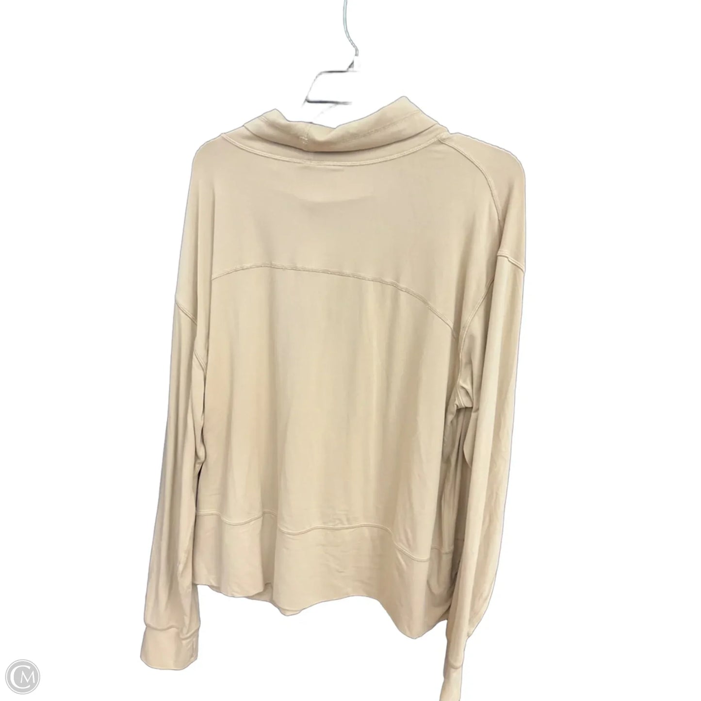 Top Long Sleeve By Lululemon In Tan, Size: 2x