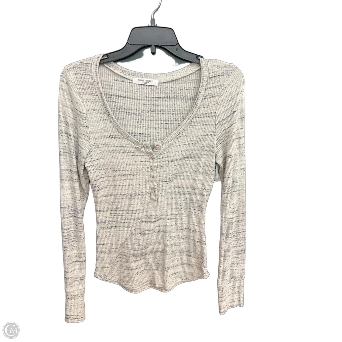 Top Long Sleeve Basic By Project Social Tee In Grey, Size: S