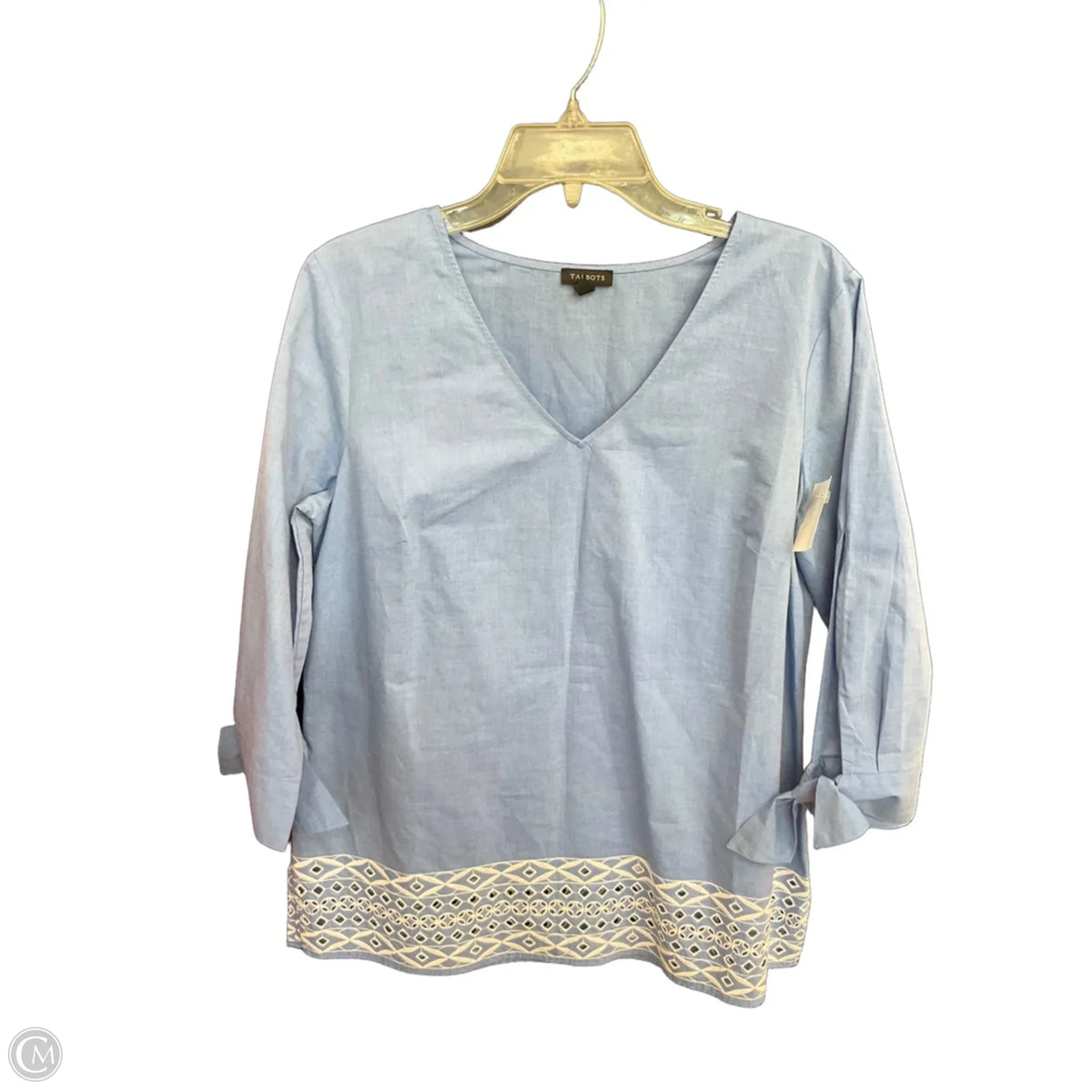 Top 3/4 Sleeve By Talbots In Blue, Size: M
