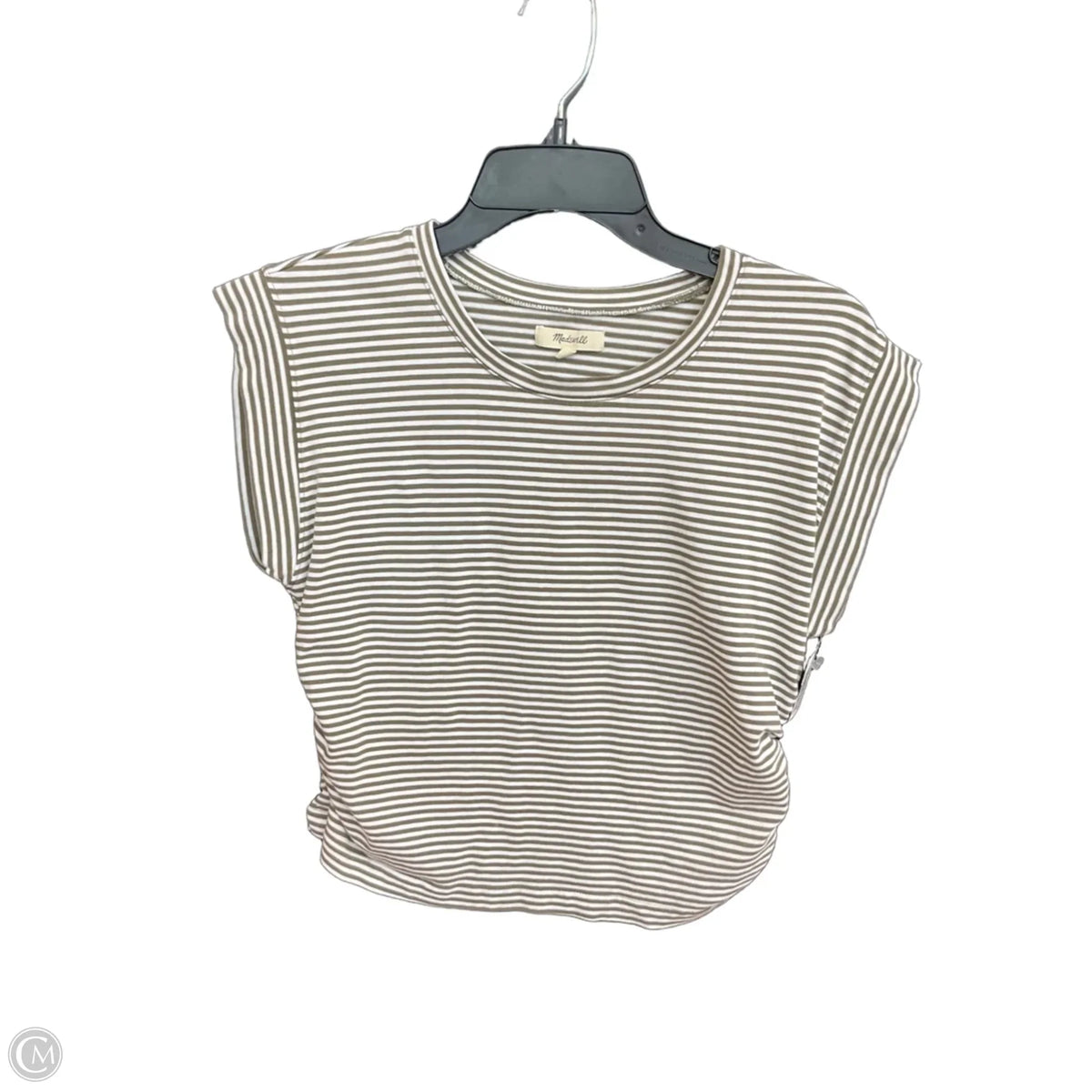 Top Sleeveless By Madewell In Striped Pattern, Size: M