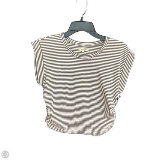 Top Sleeveless By Madewell In Striped Pattern, Size: M