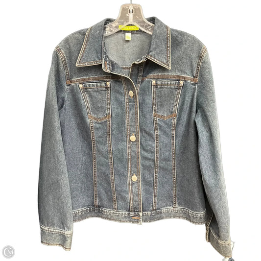 Jacket Denim By Sigrid Olsen In Blue Denim, Size: L