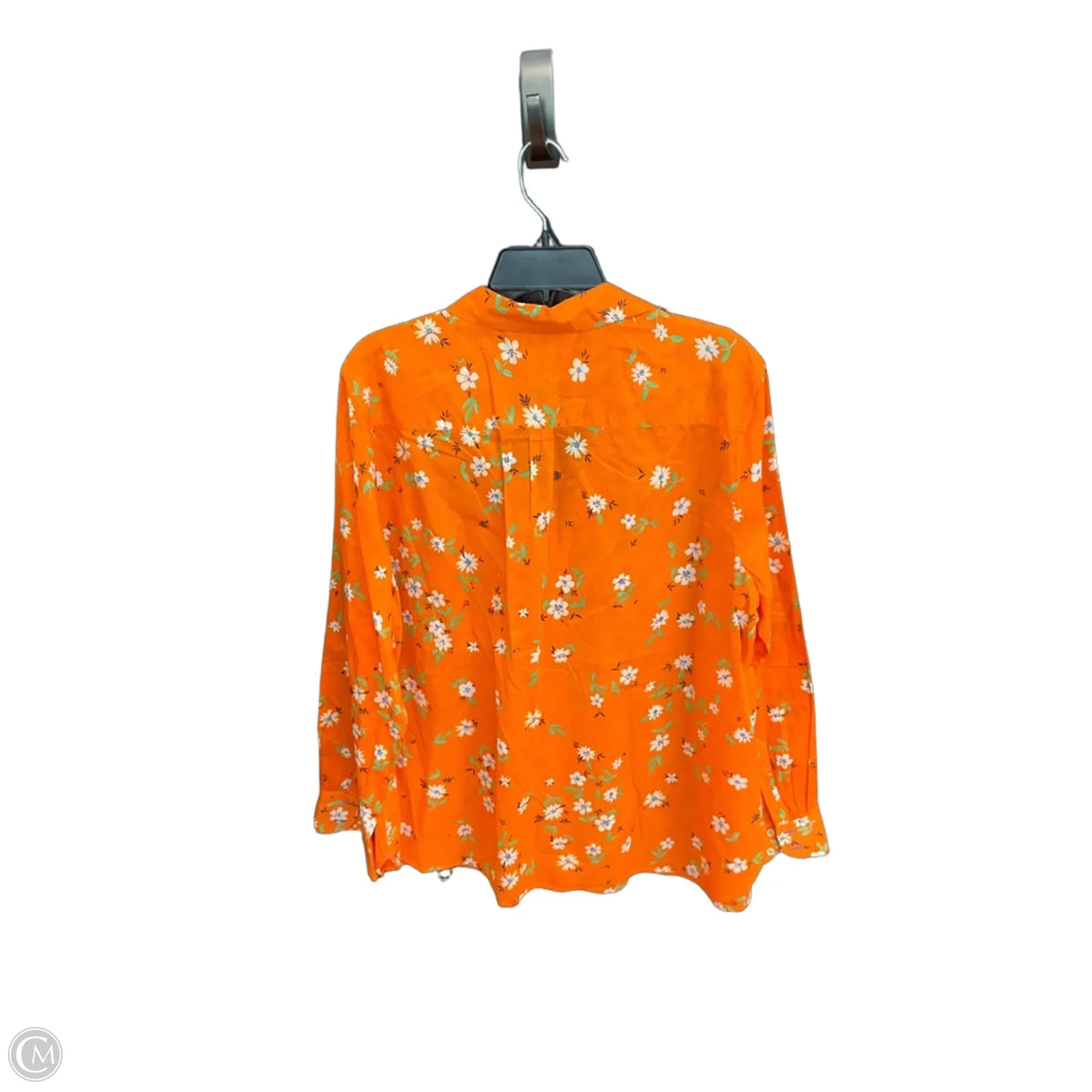 Blouse Long Sleeve By Talbots In Orange, Size: Xl