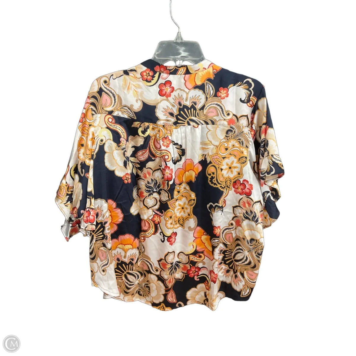 Top Short Sleeve By Chicos In White, Size: Xl