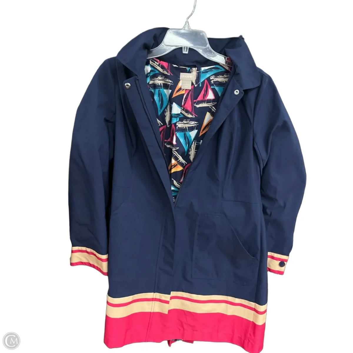 Jacket Other By Chicos In Blue, Size: Large