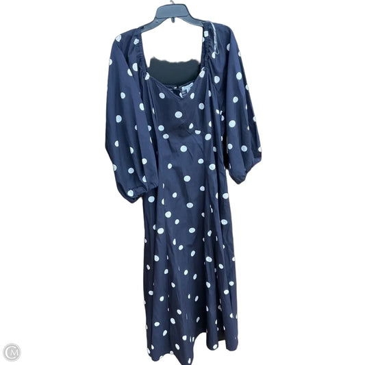 Dress Casual Maxi By Free Assembly In Polkadot Pattern, Size: Xxl