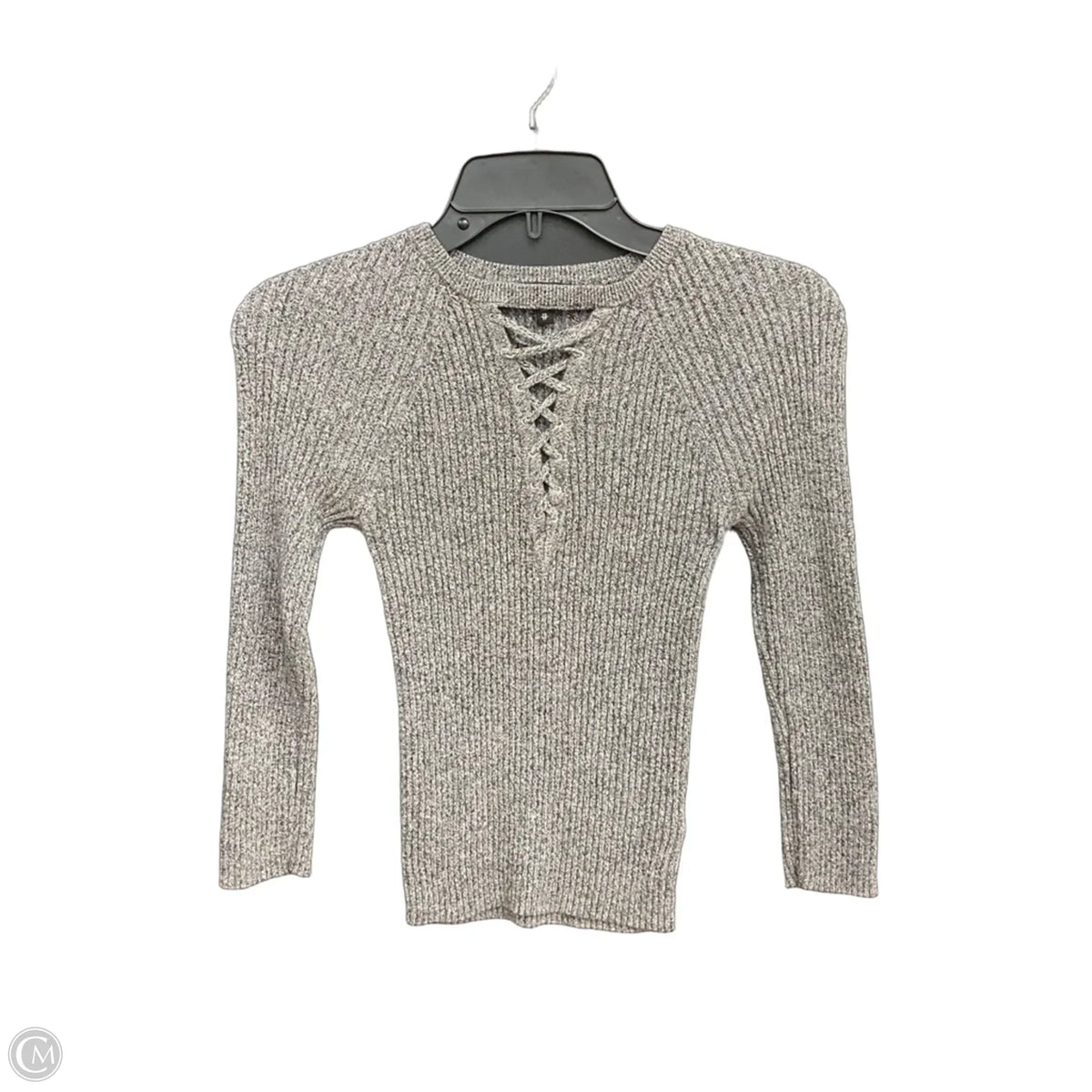 Top Long Sleeve By Express In Grey, Size: Xs