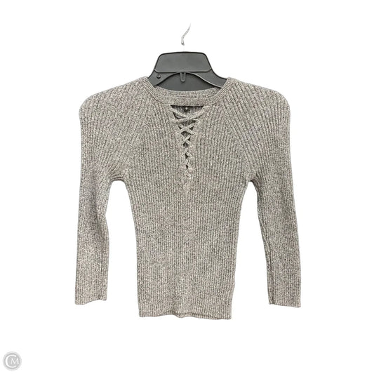 Top Long Sleeve By Express In Grey, Size: Xs