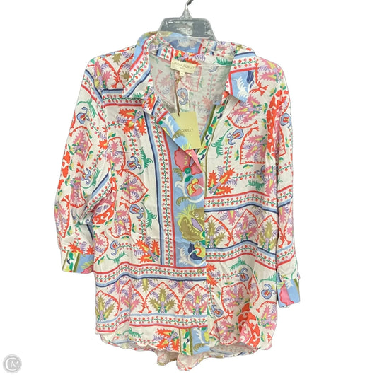 Blouse Long Sleeve By Cynthia Rowley In Multi-colored, Size: 1x