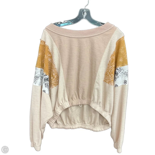 Top Long Sleeve By Free People In Cream, Size: M