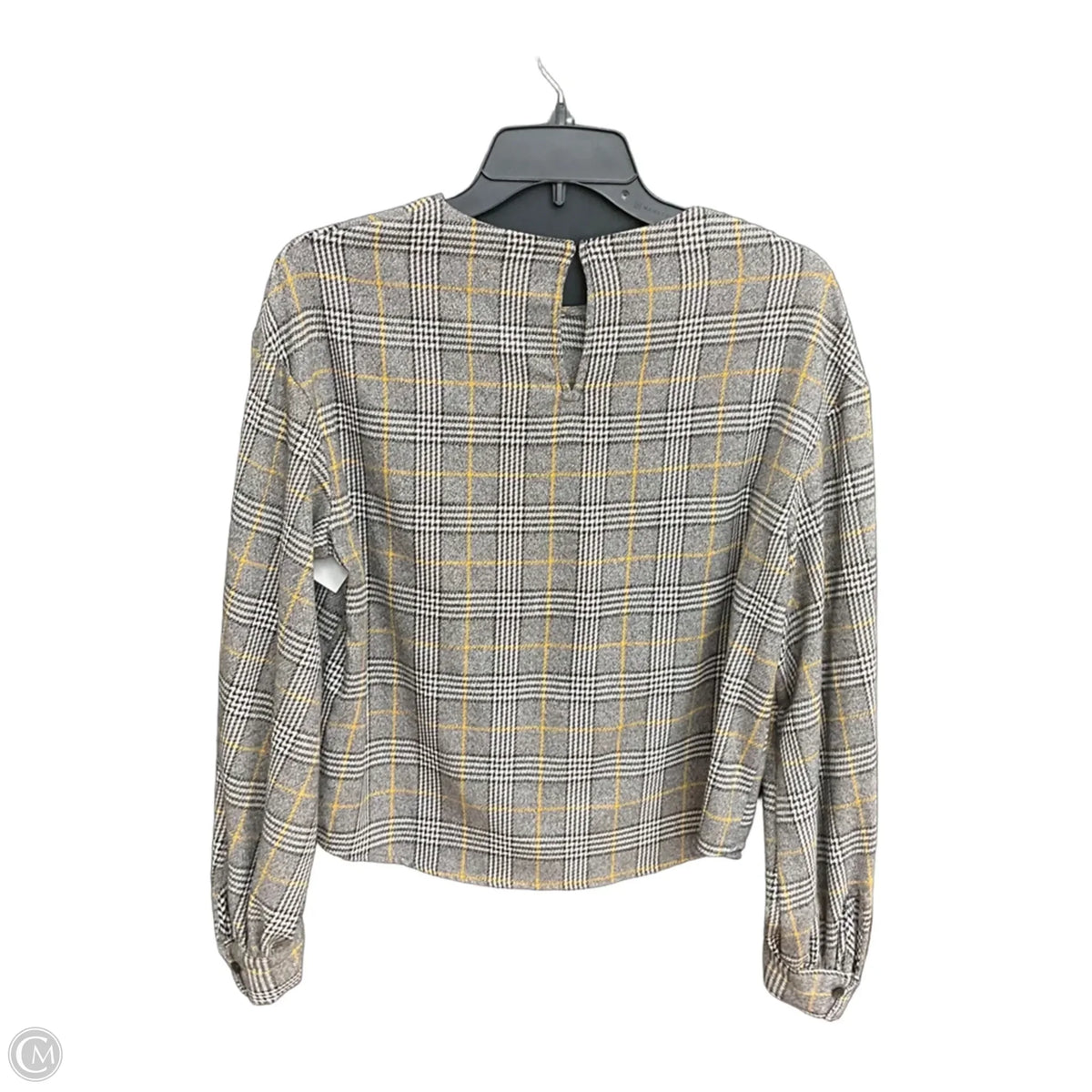 Top Long Sleeve By Express In Plaid Pattern, Size: S