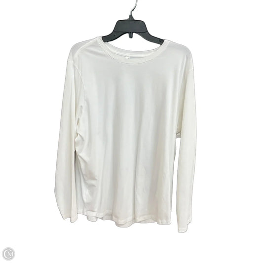 Athletic Top Long Sleeve Crewneck By Lululemon In White, Size: Xxl