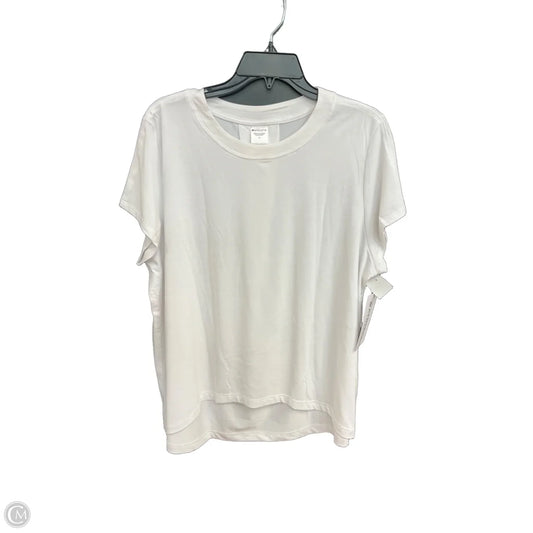 Athletic Top Short Sleeve By Athleta In White, Size: M