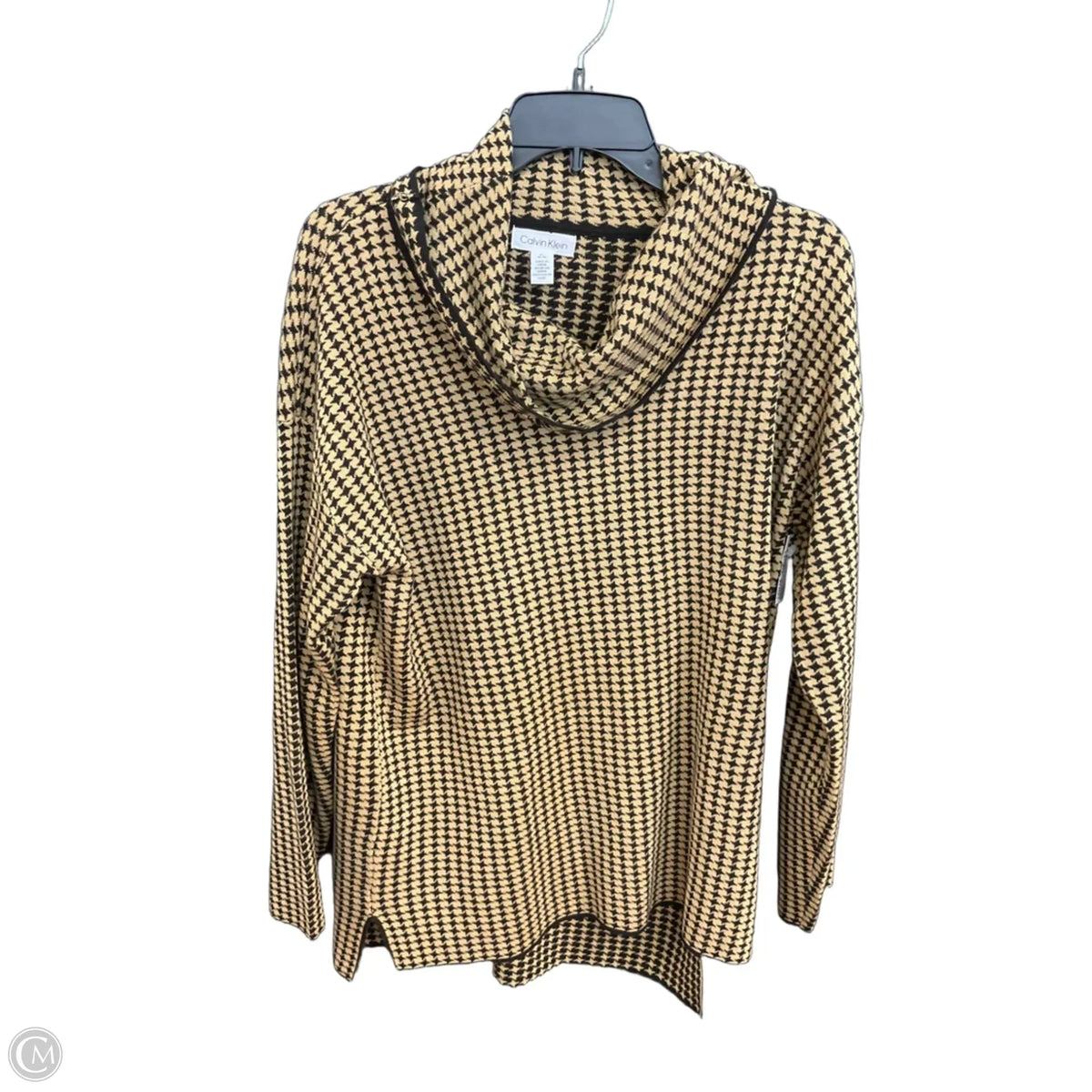 Top Long Sleeve By Calvin Klein In Brown, Size: M