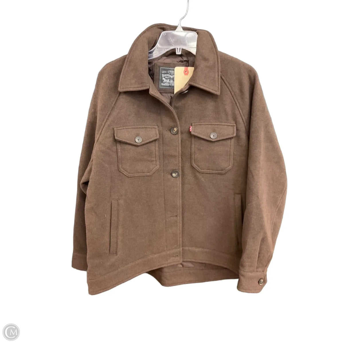 Coat Wool By Levis In Brown, Size: M