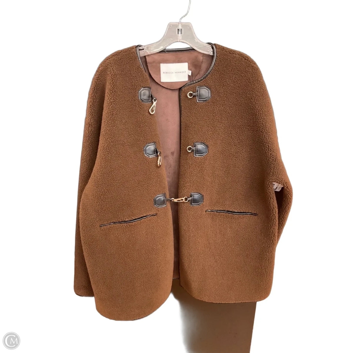 Coat Designer By Rebecca Minkoff In Brown, Size: L