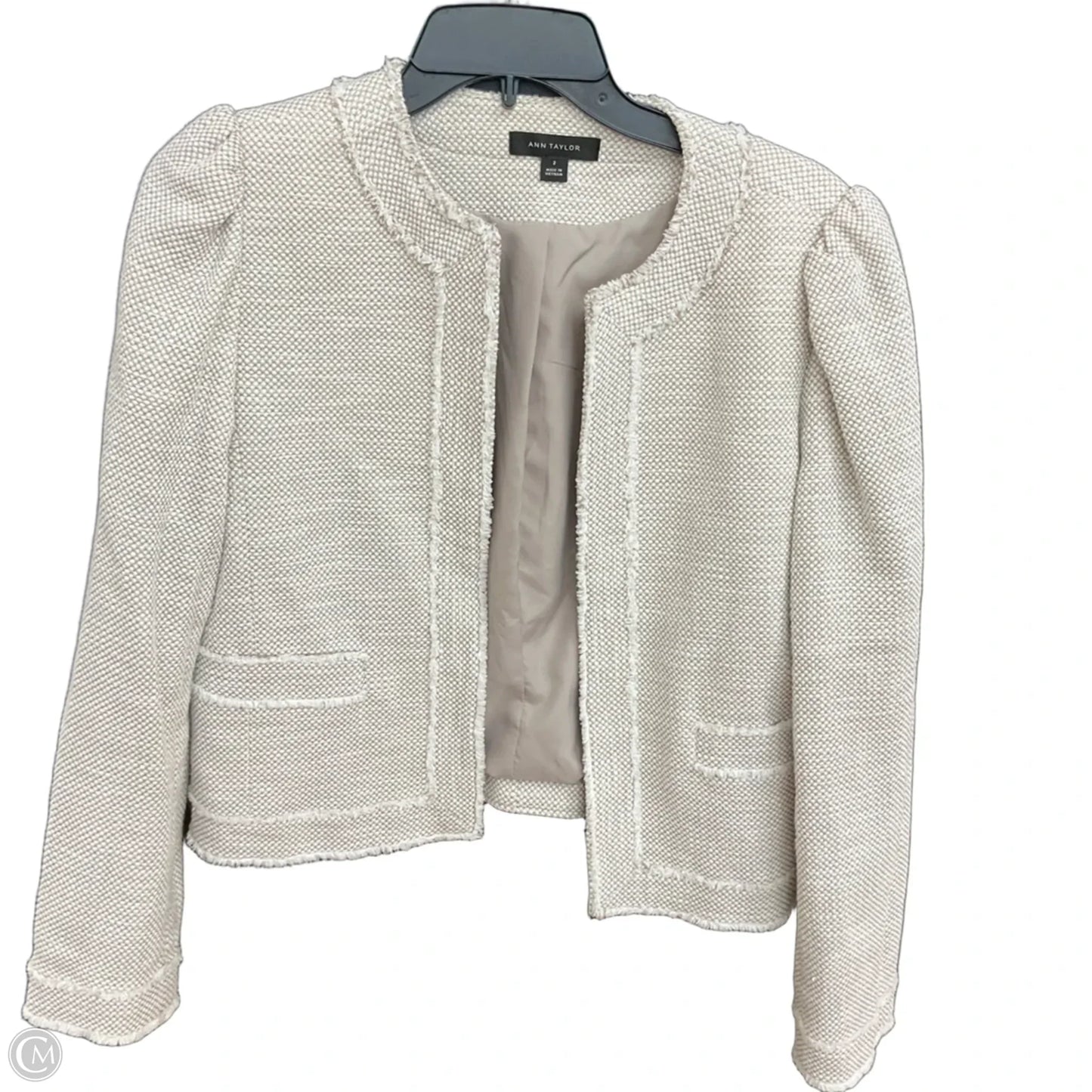 Blazer By Ann Taylor In Cream, Size: S
