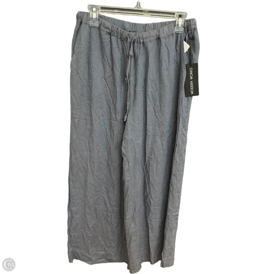 Pants Linen By Modern Works In Grey, Size: 12