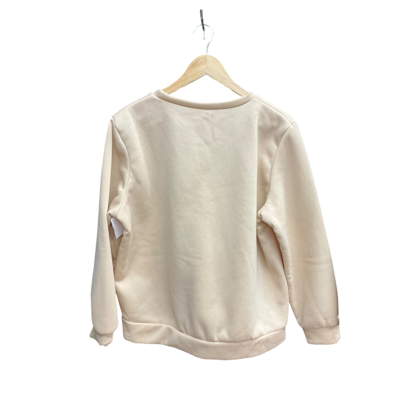 Top Long Sleeve By Shein In Cream