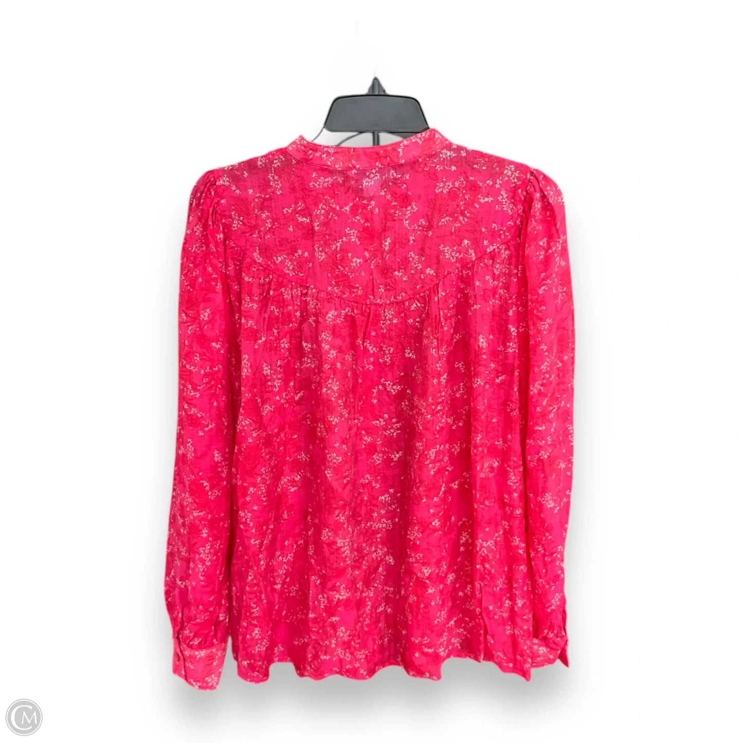 Blouse Long Sleeve By Cece In Pink, Size: L