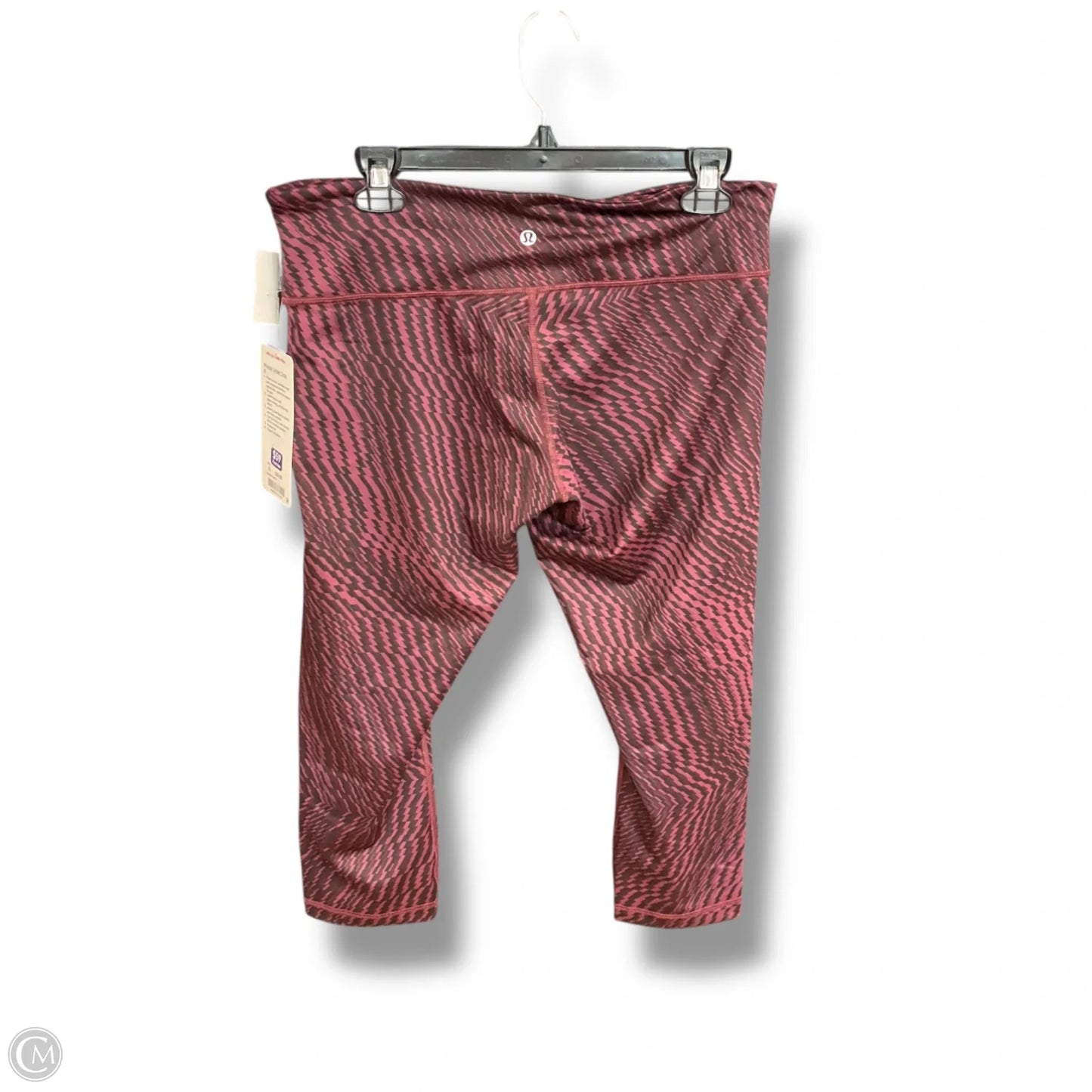 Athletic Capris By Lululemon In Maroon, Size: L