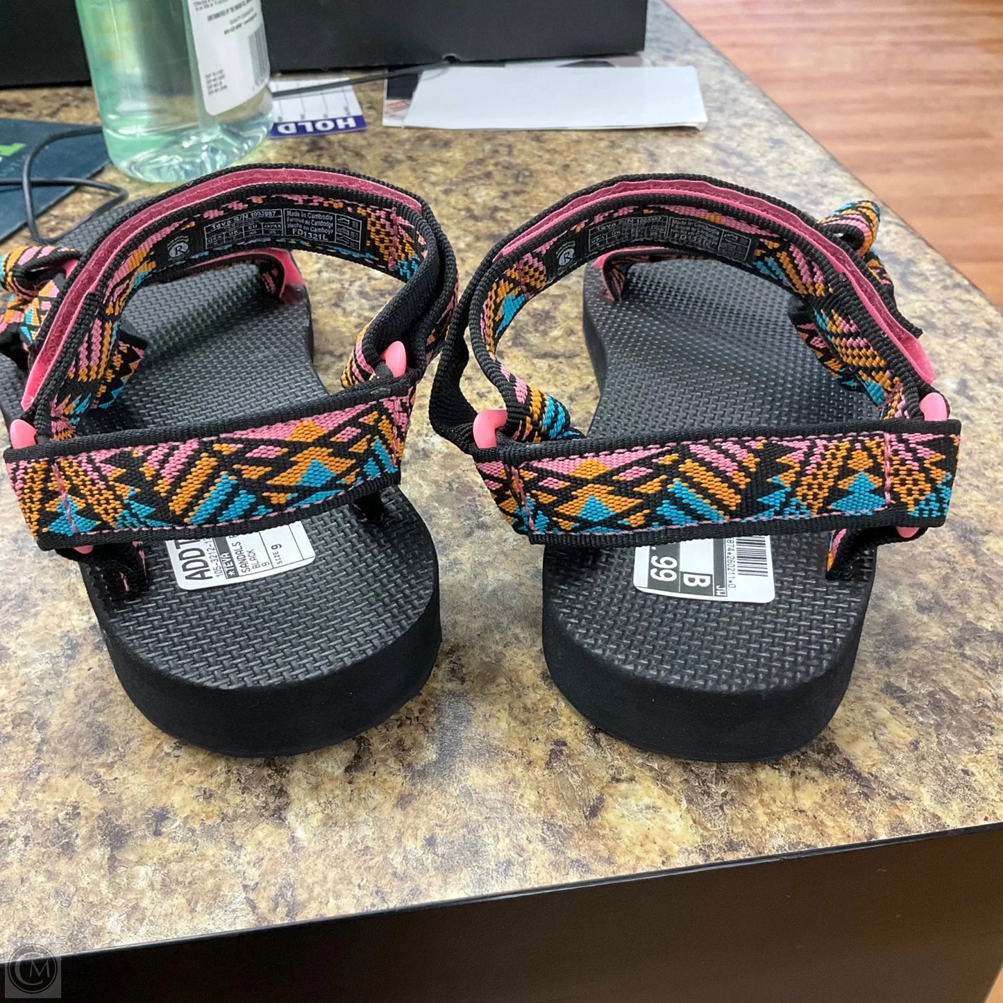 Sandals Flats By Teva In Black, Size: 9