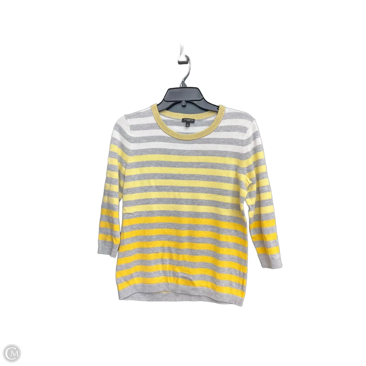 Top 3/4 Sleeve By Talbots In Striped Pattern, Size: Sp