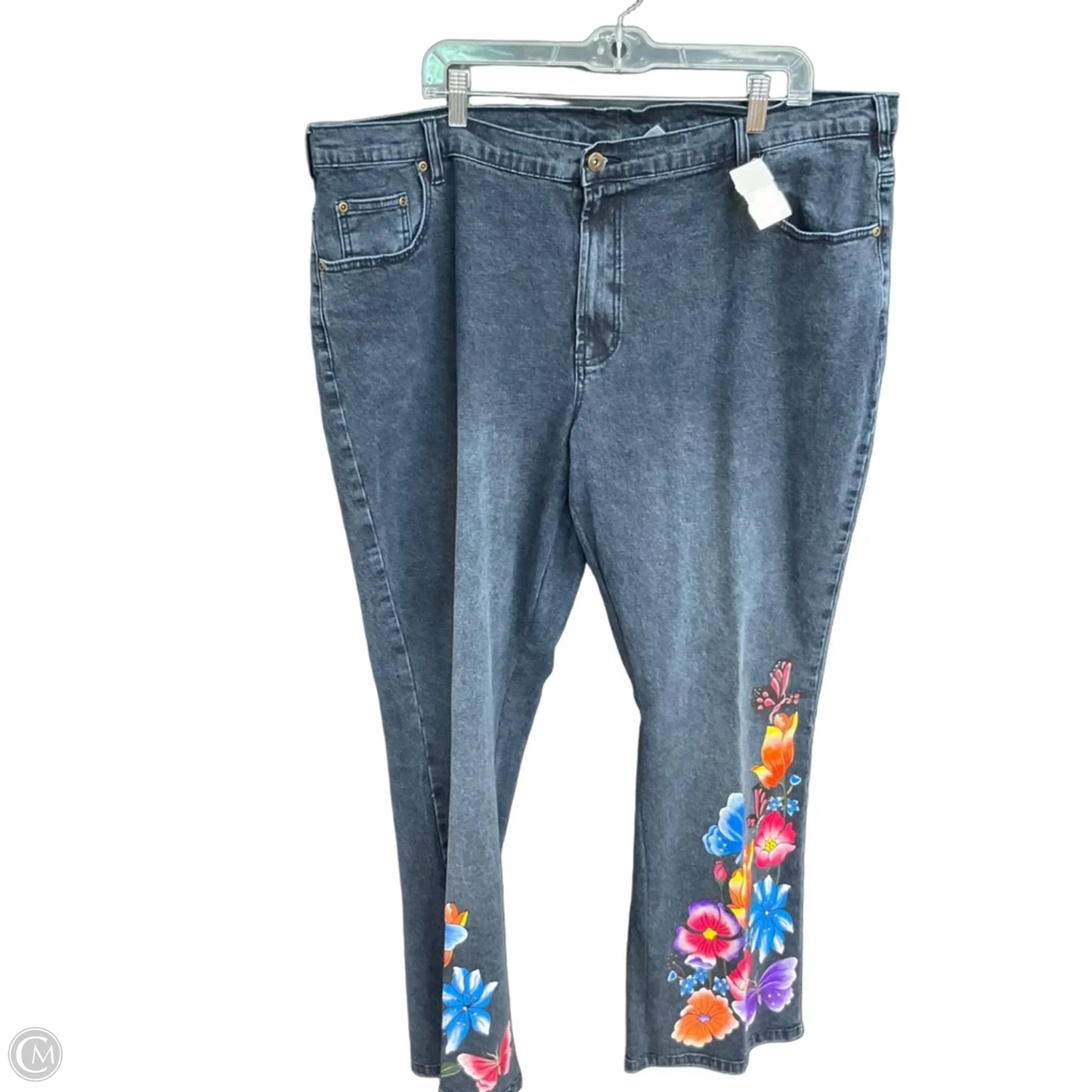 Jeans Straight By Dg2 In Blue Denim, Size: 22