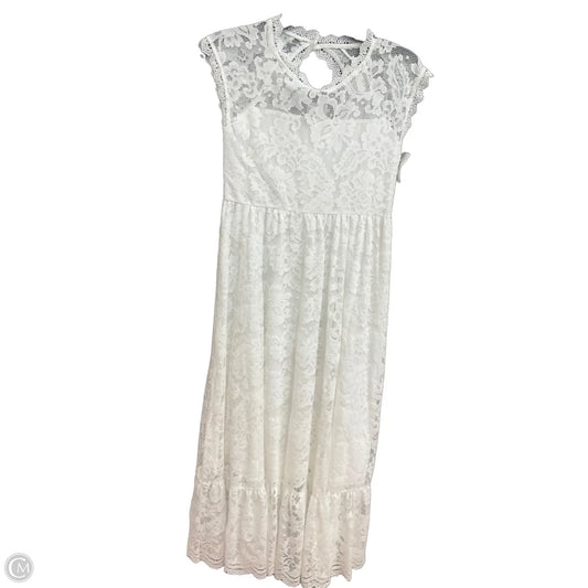 Dress Casual Maxi By Cmc In White, Size: M