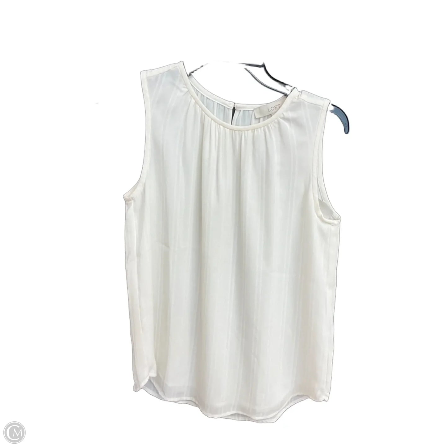 Top Sleeveless By Loft In Cream, Size: Xs