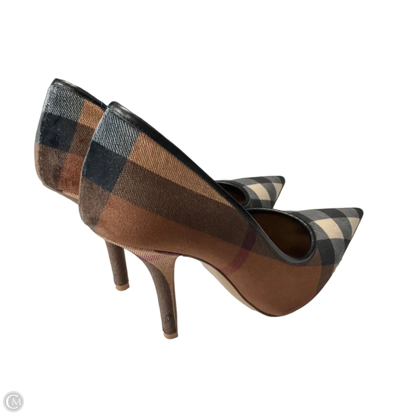 Shoes Luxury Designer By Burberry In Plaid Pattern, Size: 10
