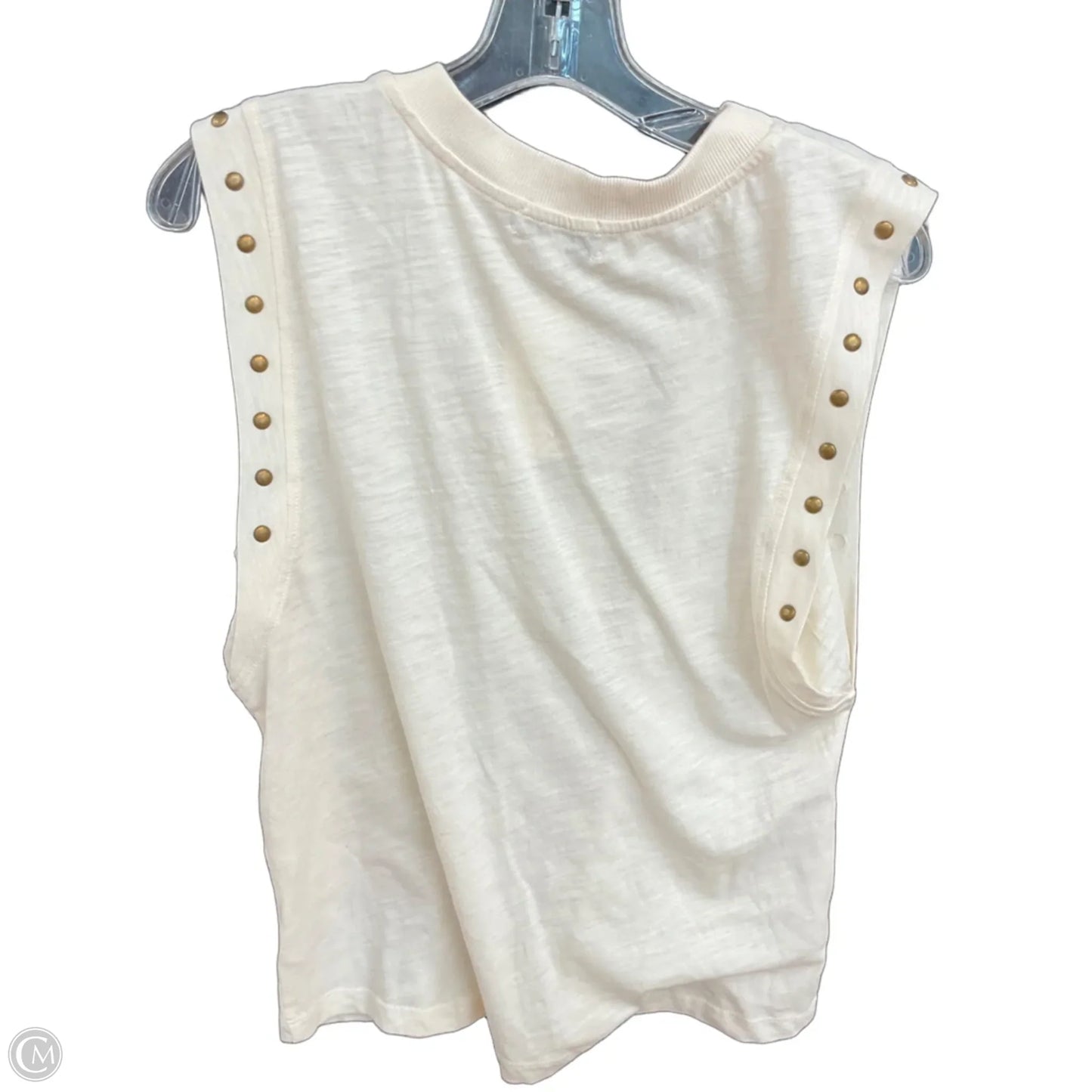 Top Sleeveless By Evereve In Cream, Size: S