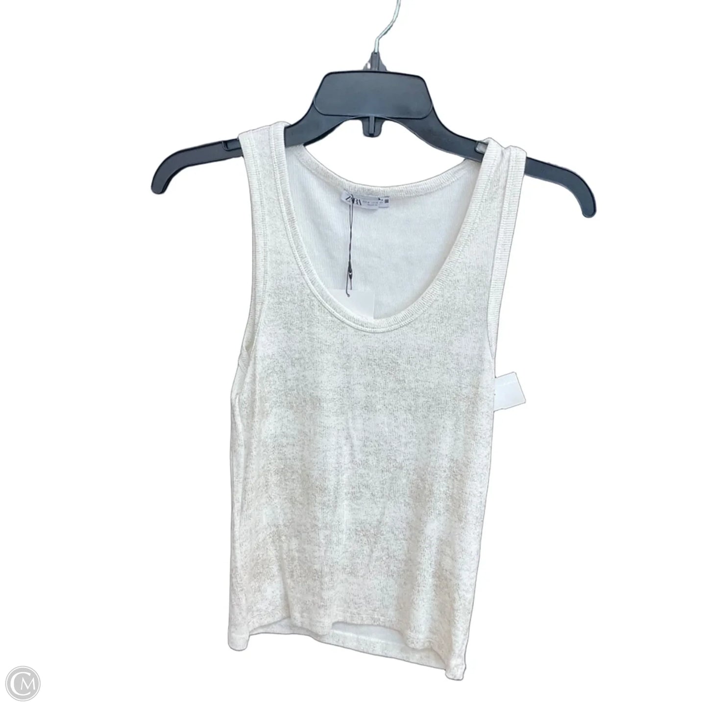 Top Sleeveless By Zara In Cream, Size: S