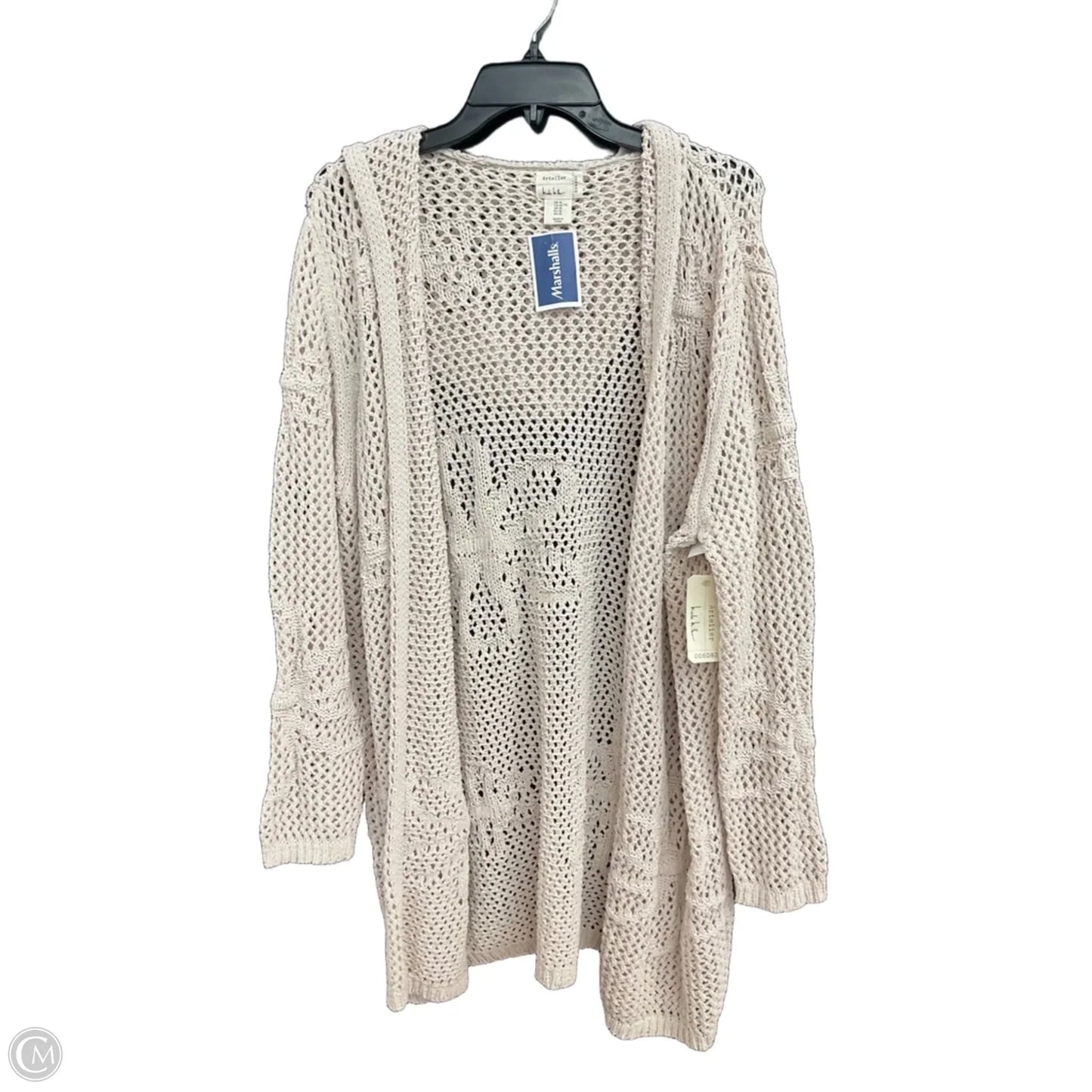 Sweater Cardigan By Nicole By Nicole Miller In Cream, Size: Xl